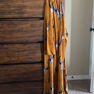 Longhorn burnt orange kimono